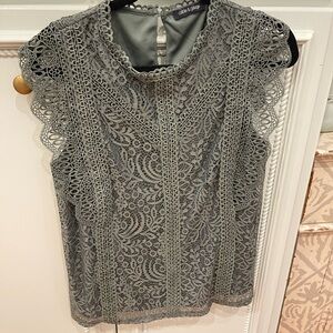 Ladies olive green top- Large/ excellent condition